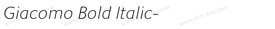 Giacomo Bold Italic字体转换